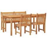 Garden Dining Set Teak Teak Wood 4 Piece Durable 3157157
