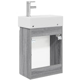 Bathroom Vanity Unit with Tap Grey Sonoma 45.5 x 22.5 x 84 cm 889477
