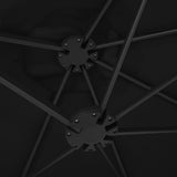 Parasol Black Polyester fabric, Aluminium pole and ribs Extra Large 47302