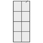Walk-in Shower Wall with Clear ESG Glass 80x195 cm Black 151033