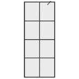 Walk-in Shower Wall with Clear ESG Glass 80x195 cm Black 151033