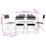 Garden Dining Set Anthracite Metal mesh 7 piece set Foldable 3211813