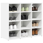 Shoe Cabinet with Shelf White 77.5 x 30 x 67 cm Engineered wood 808711