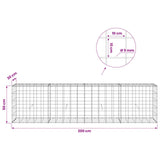Gabion with 5 mm Wire and 10x10 cm Mesh 200x30x50 cm 3465094