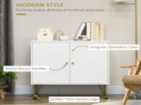 Storage Cabinet Slim Sideboard with Golden Hairpin Legs Adjustable Shelves for Living Dining T3398P342468