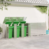 Wheelie Bin Storage for 6 Bins Silver 408 x 77.5 x 115.5 cm 3394792