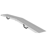 Foldable Ramp 200kg per ramp 2 pcs Silver 186 x 23 x 4.5 cm 42019252