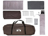 Family Tent Brown Grey 500 x 400 x 230 cm Polyester and Steel 42029003