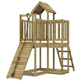 Playhouse with Climbing Wall Impregnated Wood Pine 3155833