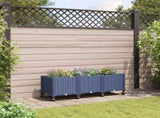Garden Planter with Wheels Blue Grey 120 x 40 x 48 cm PP 3423048