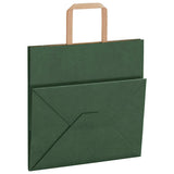 Paper Bags 250 pcs with Handles Green 26x17x25 cm 4101955