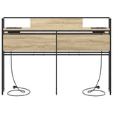 Storage Headboard with Shelf Sonoma oak 160 cm Engineered wood 859651