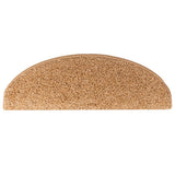 Stair Mats 15 pcs 65x21x4 cm Beige Half Round Large 133902