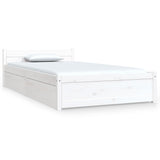 3103484 Bed Frame without Mattress with Drawers White 90x200 cm
