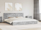 Storage Bed Concrete Grey 180 x 200 cm Engineered Wood 3411183