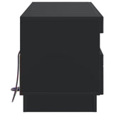 LED TV Cabinet Black Engineered Wood 897426