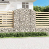 Arched Gabion Basket 200x30x220/240 cm Galvanised Iron 153471
