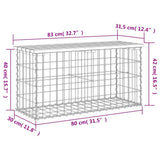 Garden Bench Gabion Design 83x31.5x42 cm Solid Wood Pine 834347