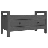 Hall Bench Grey 80x40x43 cm Solid Wood Pine 821786