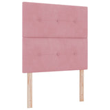 LED Box Spring Bed with Mattress Pink 120 x 200 cm Velvet 3456052