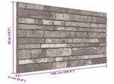 Wall Panels 10 pcs Dark Grey 100 x 50 cm EPS Foam 42046095