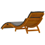 Sun lounger 2 pcs Grey 184 x 55 x 64cm Solid Acacia wood 4107095