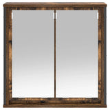 Bathroom Wall Cabinet with Mirror Smoked Oak 60x21x60 cm 861899