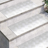 Stair Tread Rectangular 4 pcs Silver 70 x 30 cm Aluminium 4104300