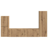TV Cabinet Set Wall-mounted 4 pcs Artisan Oak Engineered Wood 3409032