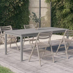 ZNTS Garden Table Grey 200x100x75 cm Solid Wood Acacia 318745