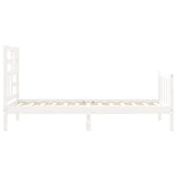 Bed Frame without Mattress White 90x200 cm Solid Wood Pine 3193062