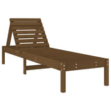 ZNTS Sun Lounger Honey Brown 199.5x60x74 cm Solid Wood Pine 825071