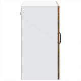 Kitchen Wall Cabinet with Glass Door Kalmar Smoked Oak Engineered Wood 853612