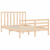 Bed Frame without Mattress Small Double Solid Wood Pine 3193761