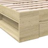 Bed Frame with Drawer without Mattress Sonoma Oak 90x190 cm Single 3280785