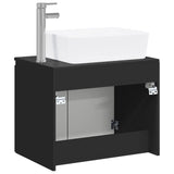 Bathroom Furniture Set Black Engineered Wood 3404331