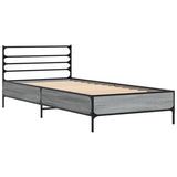 ZNTS Bed Frame without Mattress Grey Sonoma 90x200 cm 845585