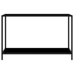 ZNTS Console Table Black 120x35x75 cm Tempered Glass 322840