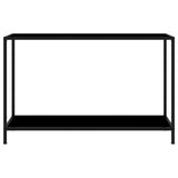 ZNTS Console Table Black 120x35x75 cm Tempered Glass 322840