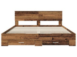 Bed Frame with Headboard Old Wood 140 x 190 cm Engineered Wood 3408261