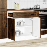 Kitchen Base Cabinet Porto Smoked Oak Engineered Wood 853982