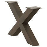 Coffee Table Legs X-Shaped 2 pcs Natural Steel 70x cm Steel 4012967