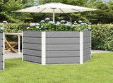 Planter Light Grey 129 x 129 x75 cm Steel 42018129
