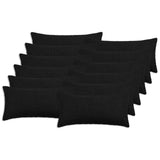 Cushion Cover 12 pcs HEERLEN Black 40 x 80 cm Boucl 909951