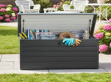 311L Galvanised Steel Garden Storage Box - Dark Grey T3398P549406
