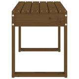 Garden Bench Honey Brown Solid Pine Wood Medium Durable 825089