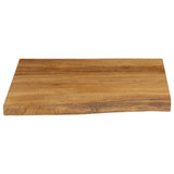 Table Top 60x60x3.8 cm Live Edge Solid Wood Mango 370786