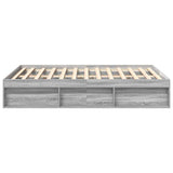 Bed Frame without Mattress Grey Sonoma 140x200 cm 3203864