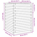 ZNTS Garden Planter 50x50x68.5 cm Solid Wood Douglas 3282467