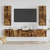 5 Piece TV Cabinet Set Smoked Oak Engineered Wood 3114251